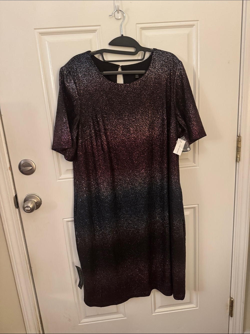 Lane Bryant Glitter Ombre Midi Dress in Black and Purple